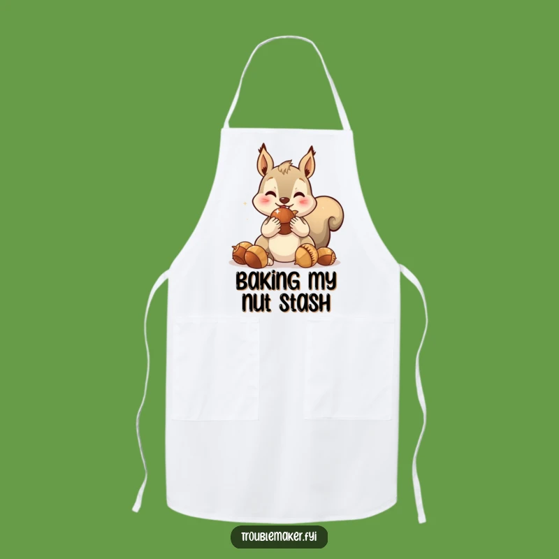 Funny Squirrel Acorn Apron: Spirited Character Kitchen Fun Gift
