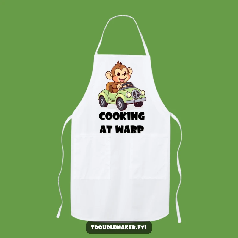 Funny Monkey Toy Car Apron - Cook with Adventure in This Hilarious Primate Gear!