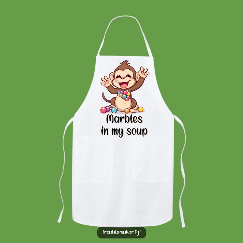 Funny Monkey Marbles Apron - Cook with Glee in This Hilarious Primate Kitchen Gear!