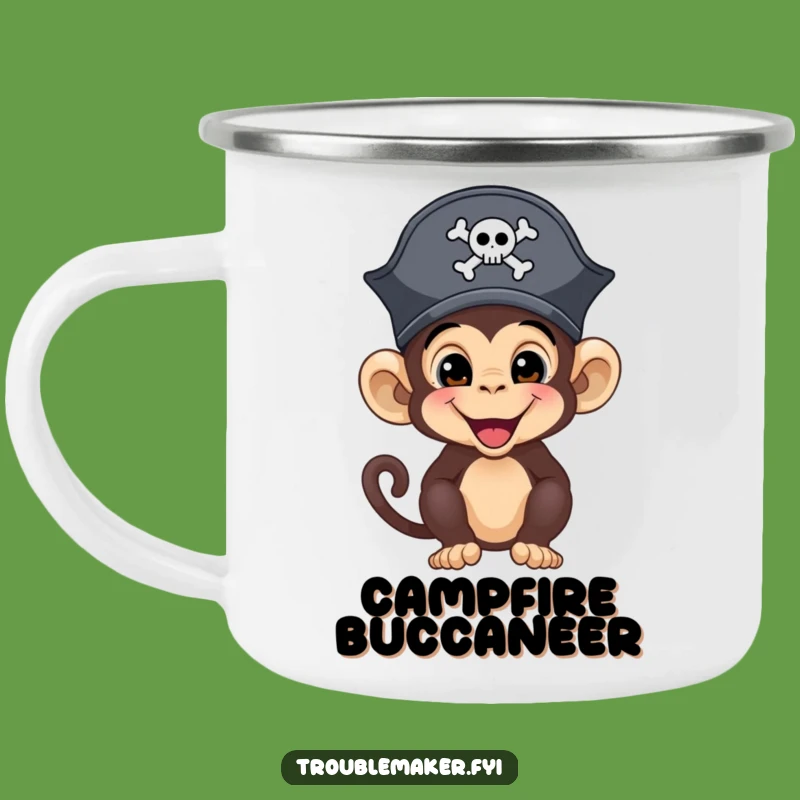 Funny Pirate Monkey Camping Mug: Sip Your Brews with This Adventurous Character Cup