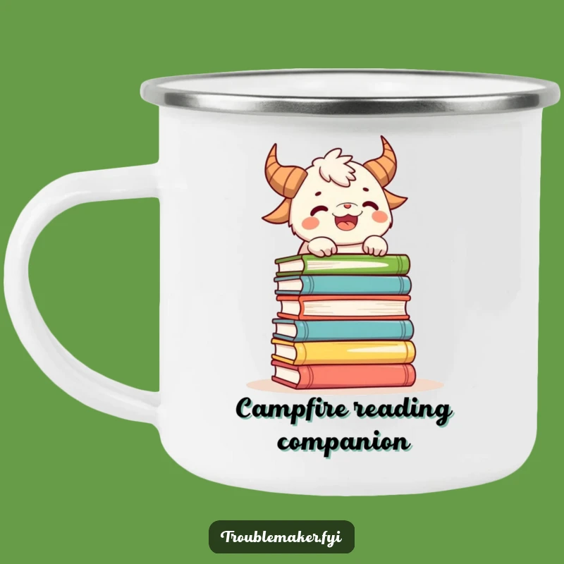 Funny Book Balance Creature Camping Mug: Your Literary Companion for Adventures