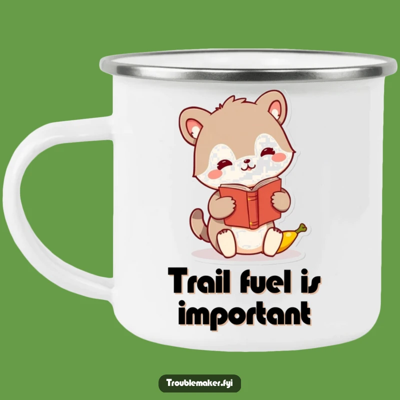 Funny Camping Mug: Book Banana Swap - Durable Humor for Outdoor Escapades
