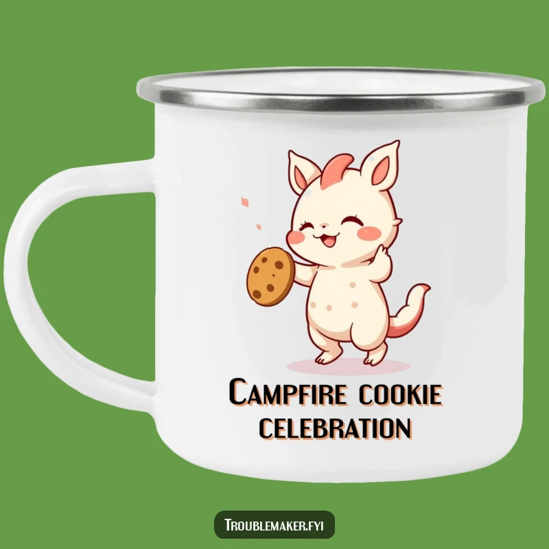 Funny Creature Cookie Dance Camping Mug - Hilarious Outdoor Gear for Treat Lovers