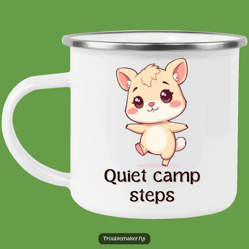 Funny Sneaky Animal Camping Mug - Adventure with a Tiptoe