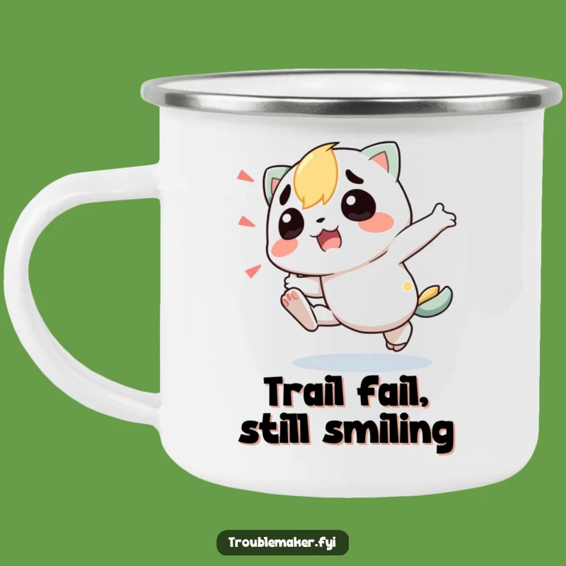 Funny Tripping Troublemaker Camping Mug: Your Hilarious Companion for Adventures