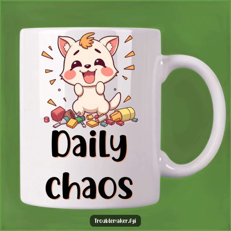 Funny Messy Animal Mug - Enthusiastic Troublemaker Chaos, Perfect Funny Gift