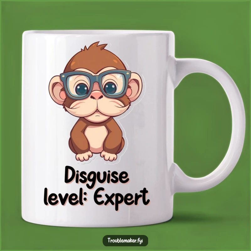 Funny Monkey Disguise Mug: Hilarious Costume Monkey Gift for Laughter