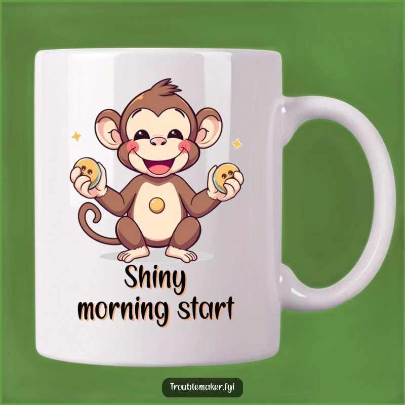 Funny Monkey Juggling Buttons Mug: A Whimsical Character Gift for Daily Smiles