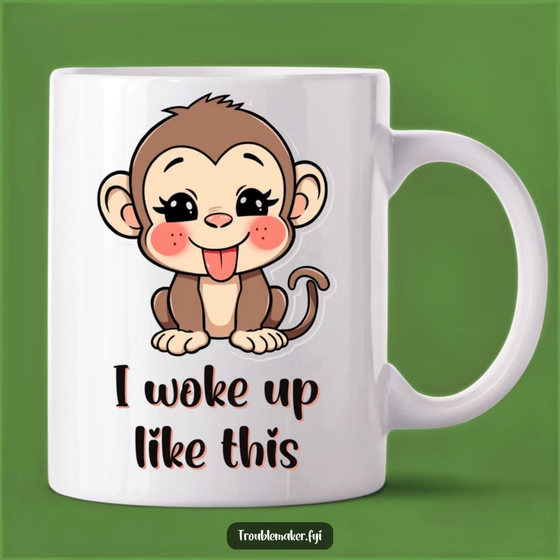 Funny Monkey Tongue Wink Mug: A Hilarious Gift for Pranksters!