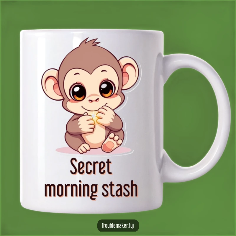 Funny Monkey Treasure Mug - Hilarious Primate Secret Keeper Gift!