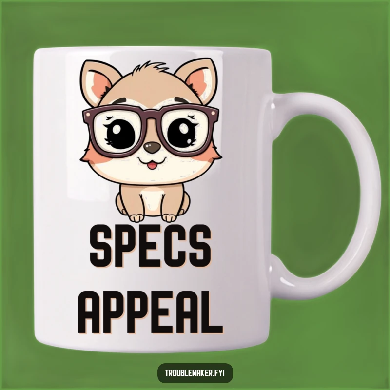 Funny Winking Glasses Mug: Playful Animal's Style, Perfect Quirky Gift