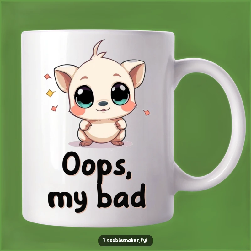 Funny Chaos Creature Mug - Curious Eyes Mild Mischief Gift