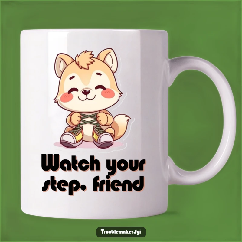 Funny Animal Shoelace Sabotage Mug: Perfect Prankster Gift for Sneaky Friends