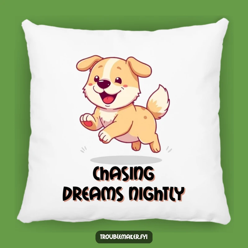 Funny Dog Chasing Tail Pillow - Cozy Accent for Dog Naps