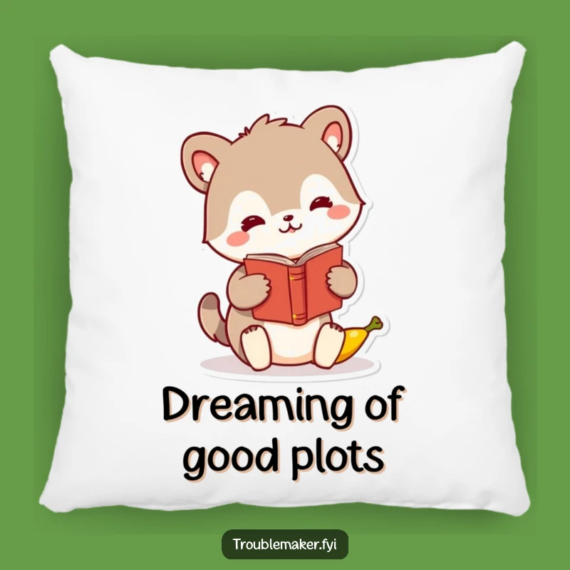 Funny Pillow: Book Banana Swap - Cozy Comfort with a Humorous Twist