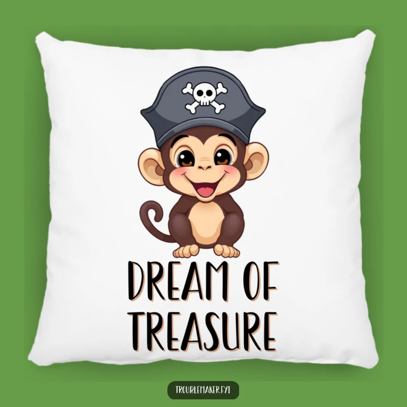 Funny Pirate Monkey Pillow: Plush Comfort with a Side of Mischief and Laughter