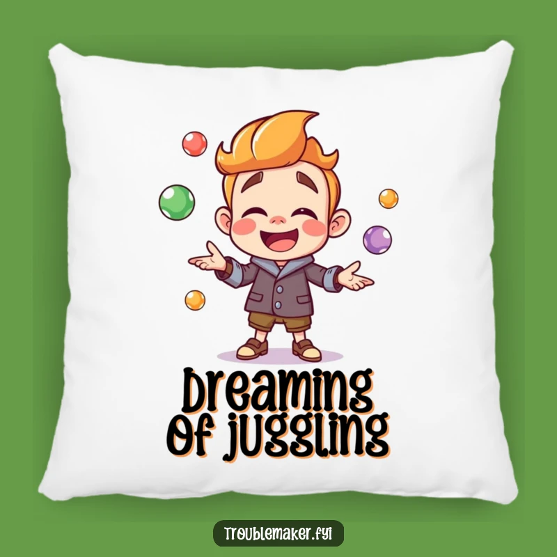 Funny Troublemaker Juggling Pillow: Cozy Colors, Perfect Playful Gift