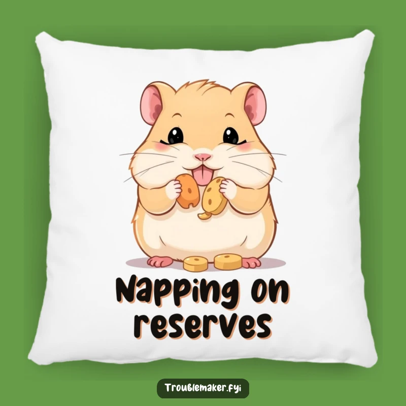 Funny Hamster Stuffed Cheeks Pillow: Cozy Up with Adorable Snack Humor