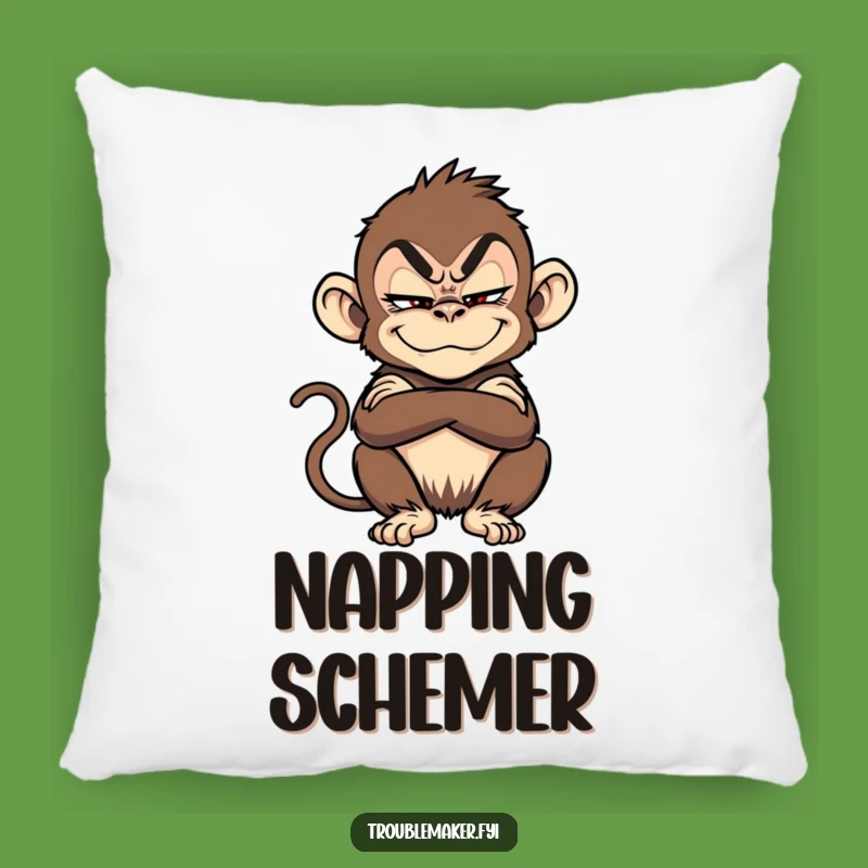 Funny Troublemaker Monkey Pillow: Plush Comfort with a Side of Sly Grins