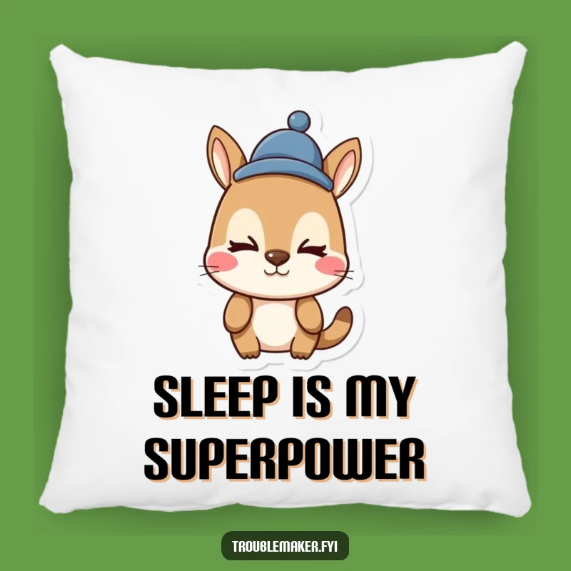 Funny Animal Pillow: Silly Face & Hat - Comfy and Hilarious Home Decor Accent