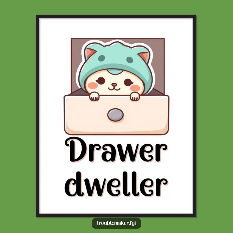 Funny Peeking Animal Digital Print - Intriguing Troublemaker Art, Instant Funny Gift