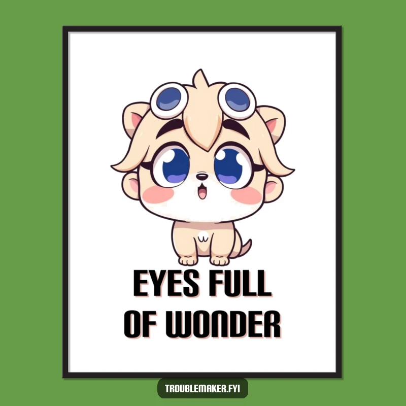 Funny Curious Troublemaker Digital Art Print - Hilarious Wall Art for Dreamers