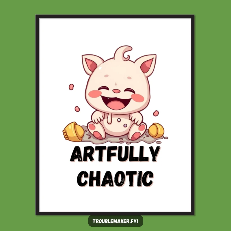 Funny Creature Innocent Mess Digital Art - Hilarious Printable Decor for Playful Spaces