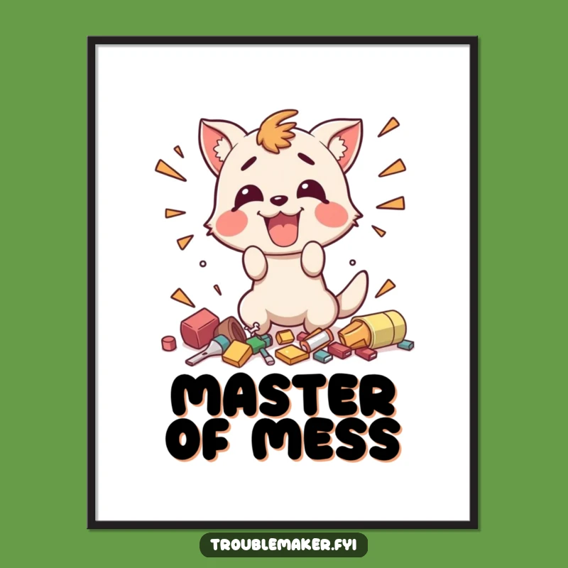 Funny Messy Animal Digital Print - Chaos Art, Instant Funny Gift