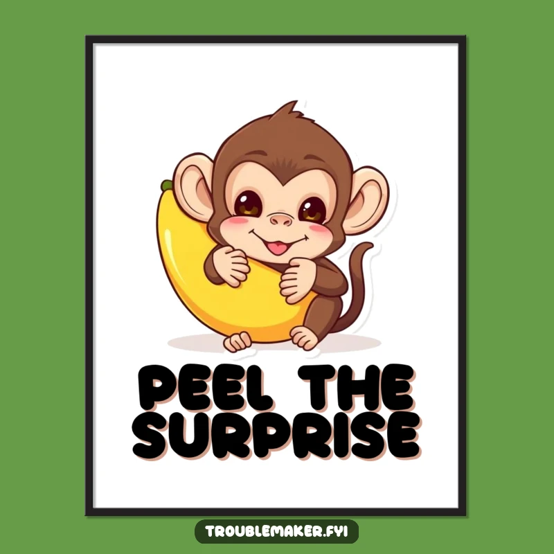 Funny Monkey Digital Art: Instant Mischief, a Unique Funny Gift
