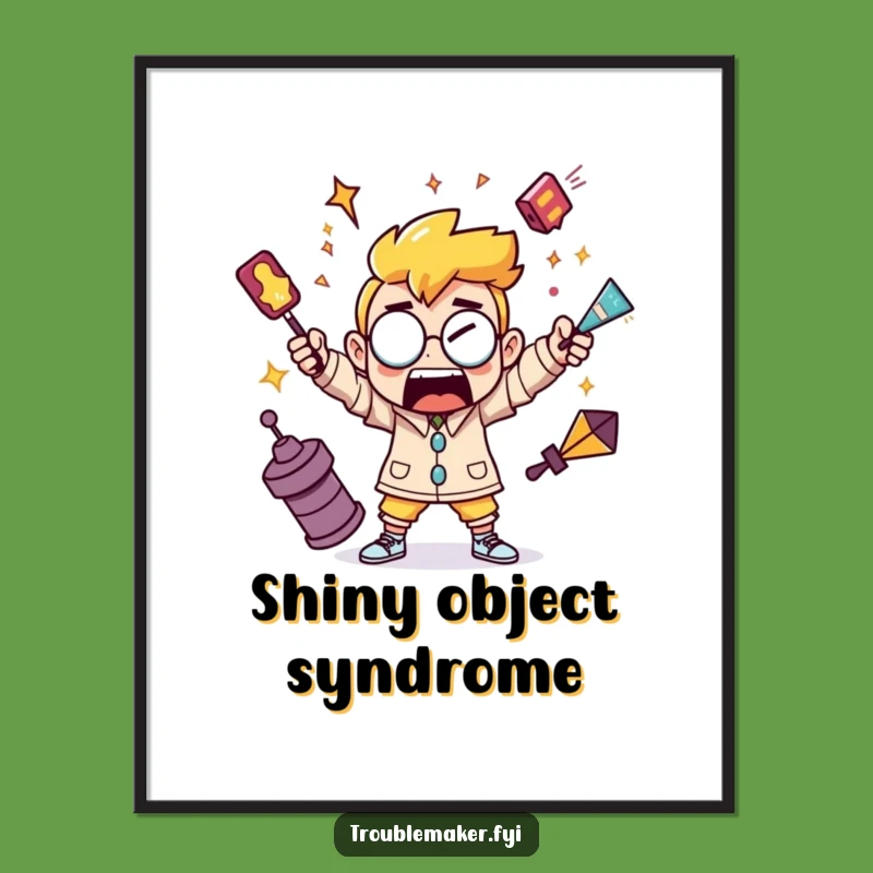 Funny Juggling Troublemaker Digital Art Print - Hilarious Wall Art for Chaos Lovers