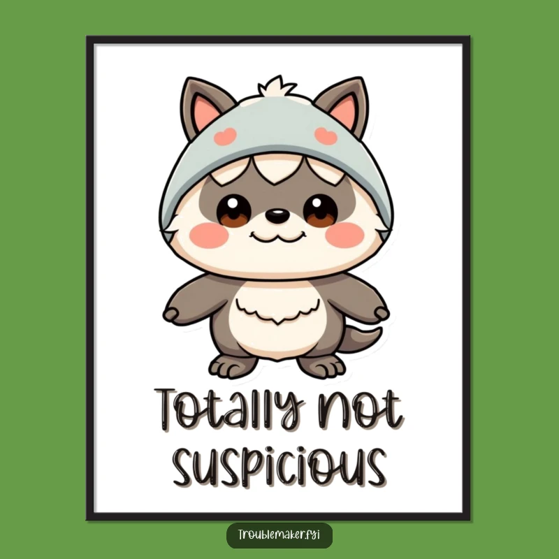 Funny Disguise Creature Digital Art - Silly Expression Humor Print