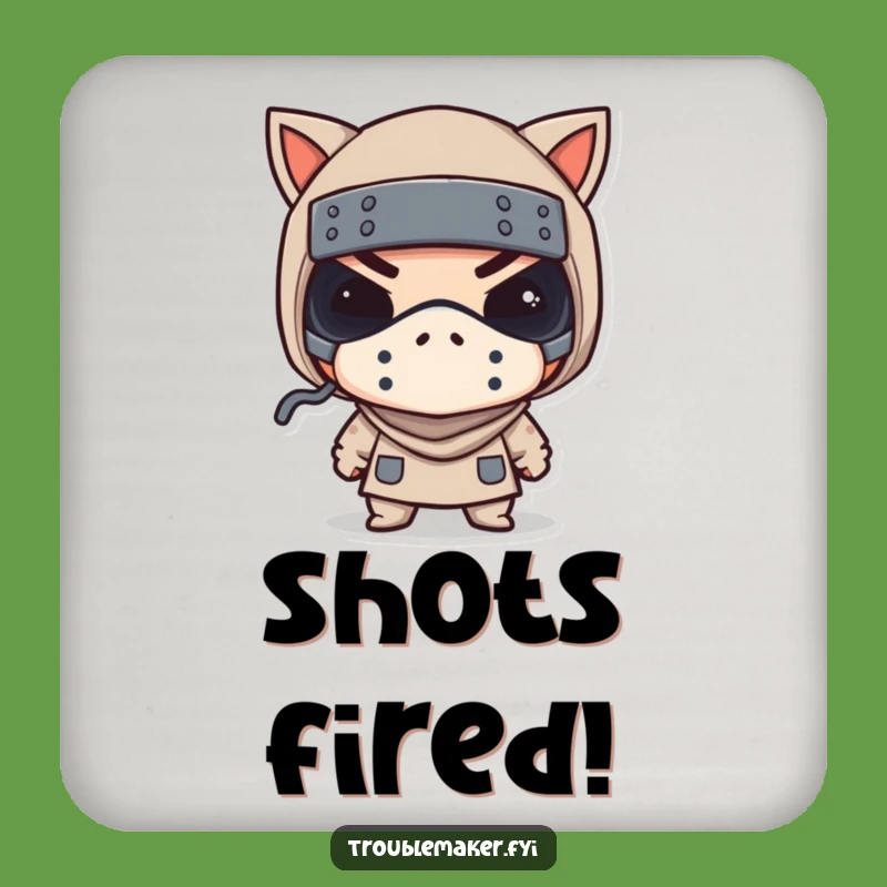 Funny Bandit Mask Wink Coaster a Hilarious Touch for Your Table