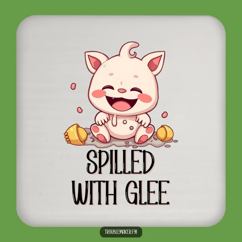 Funny Creature Innocent Mess Coaster - Hilarious Drink Protection for Charming Homes