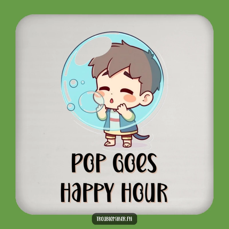 Funny Troublemaker Bubble Pop Coaster: Protect Surfaces with Explosive Style, Perfect Gift