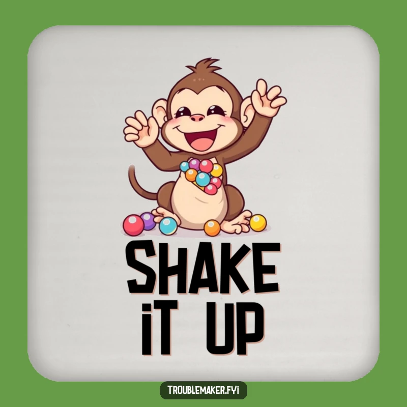 Funny Monkey Marbles Coaster - Protect Surfaces with Hilarious Primate Style!
