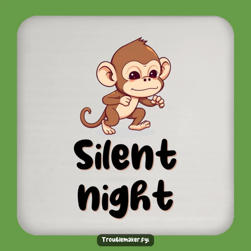 Funny Troublemaker Monkey Coaster: Protect Surfaces with Stealthy Style