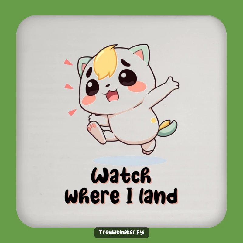 Funny Tripping Troublemaker Coasters: Protect Surfaces with Hilarious Style