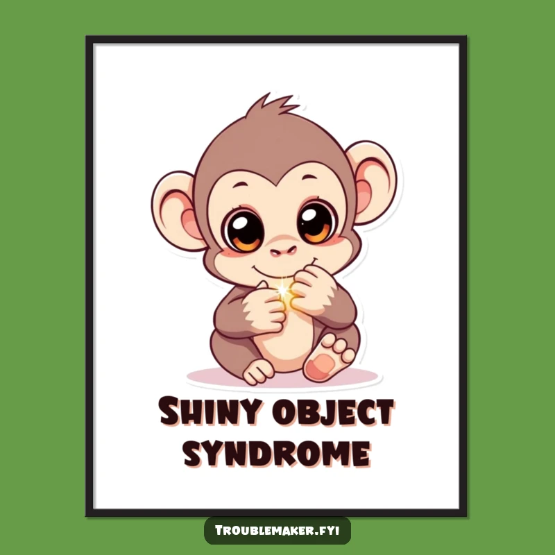 Funny Monkey Treasure Poster - Hilarious Primate Art for Secret Keepers!