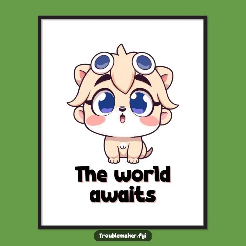 Funny Curious Troublemaker Poster - Hilarious Wall Art for the Inquisitive