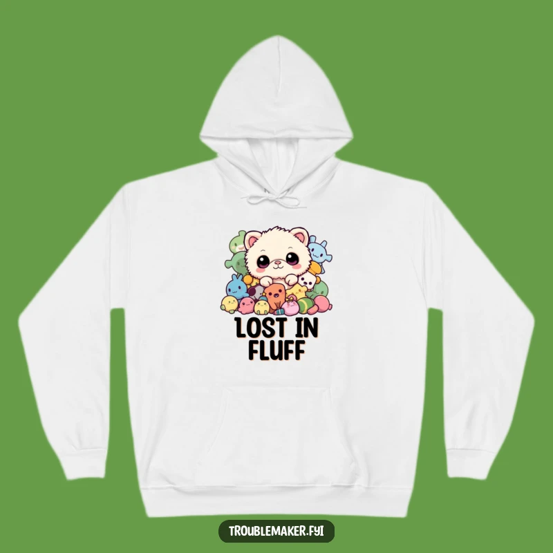 Cozy Funny Fuzzy Creature Hoodie - Peek-a-Boo Toy Humor Gift