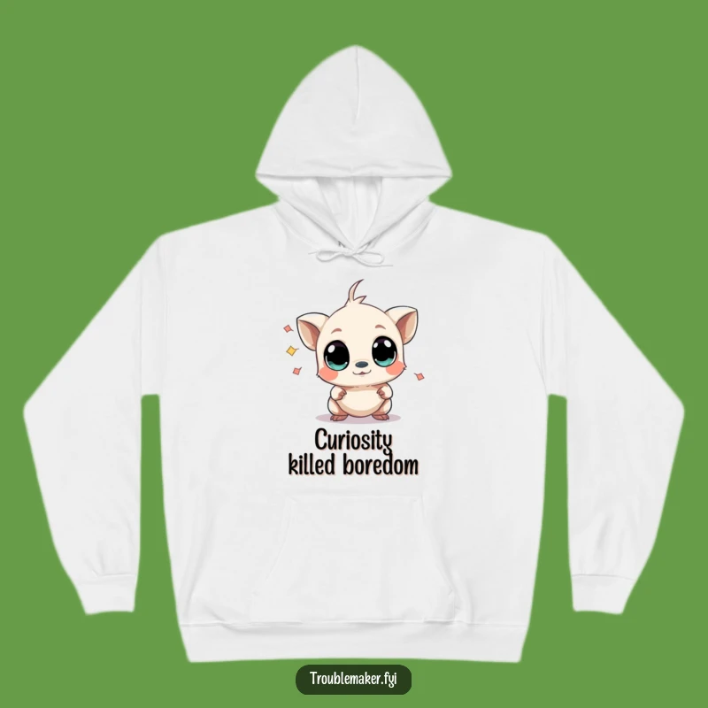 Cozy Funny Chaos Creature Hoodie - Curious Eyes Mild Mischief Gift