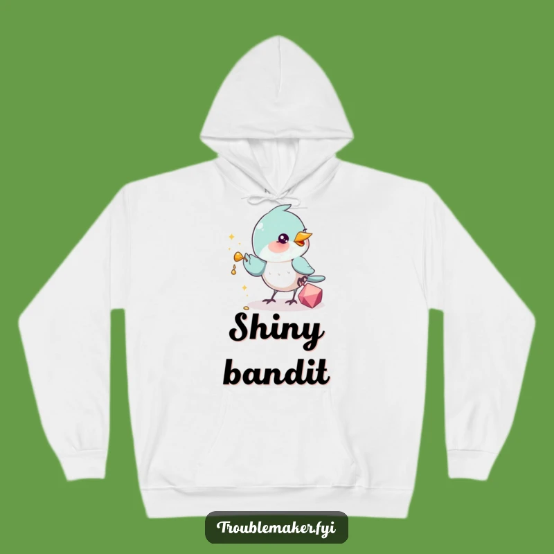 Funny Bird Trinket Bandit Hoodie: Cozy Up with This Hilarious Stealing Bird Design