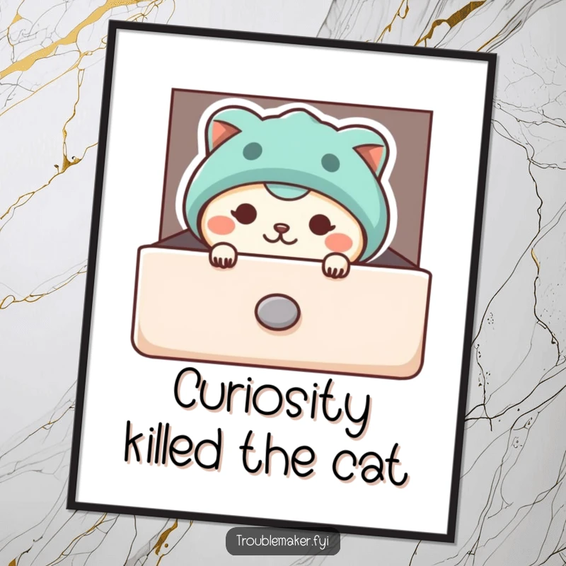 Funny Free Printable Wall Art: Animal peeks from a drawer, a hilarious downloadable art piece.