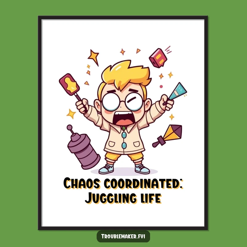 Free Printable Wall Art: Juggling Chaos Decor