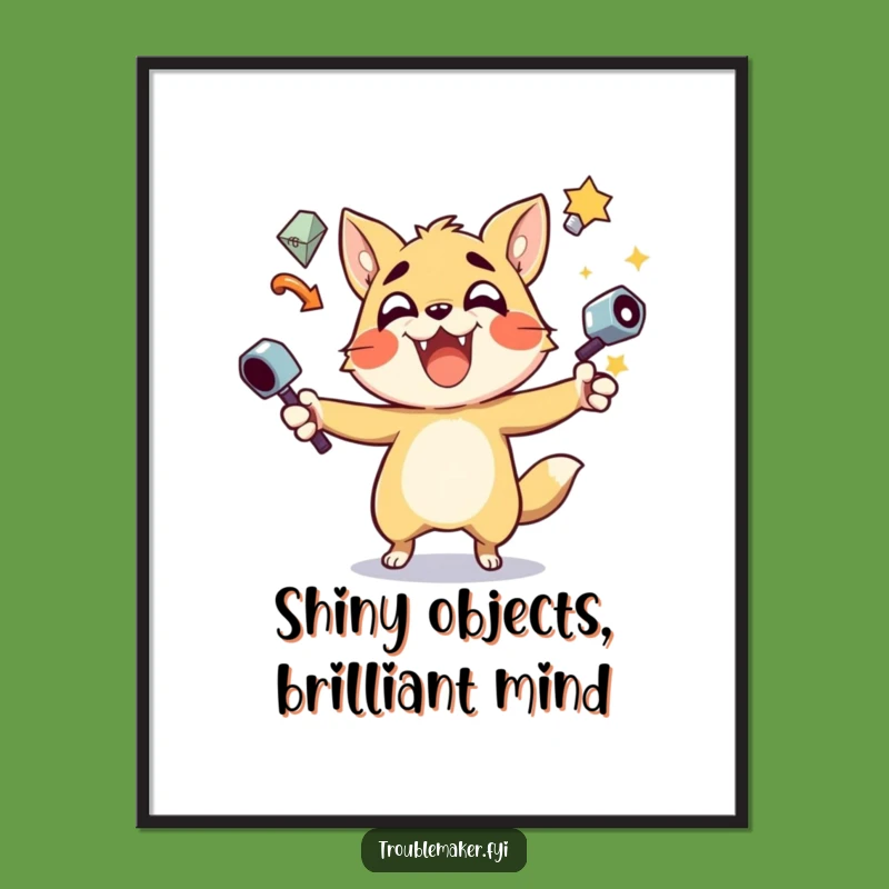 Free Printable Wall Art: Juggling Menace - Funny Downloadable Quirky Decor