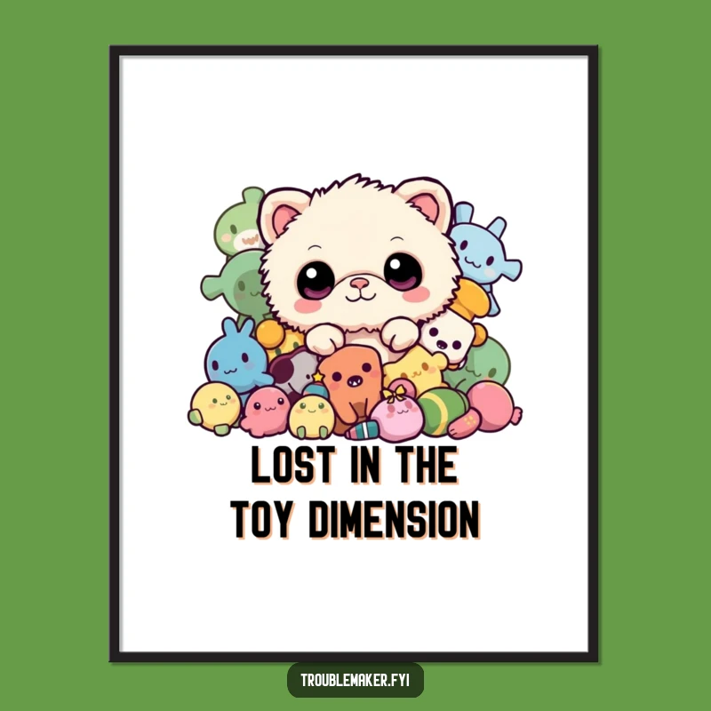 Funny Free Printable Wall Art: Fuzzy Toy Friend - Whimsical Downloadable Decor