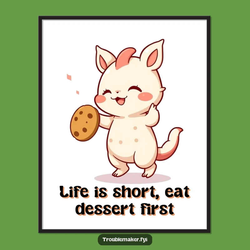 Free Printable Wall Art: Cookie Dance Creature, Hilarious Downloadable Decor Gift