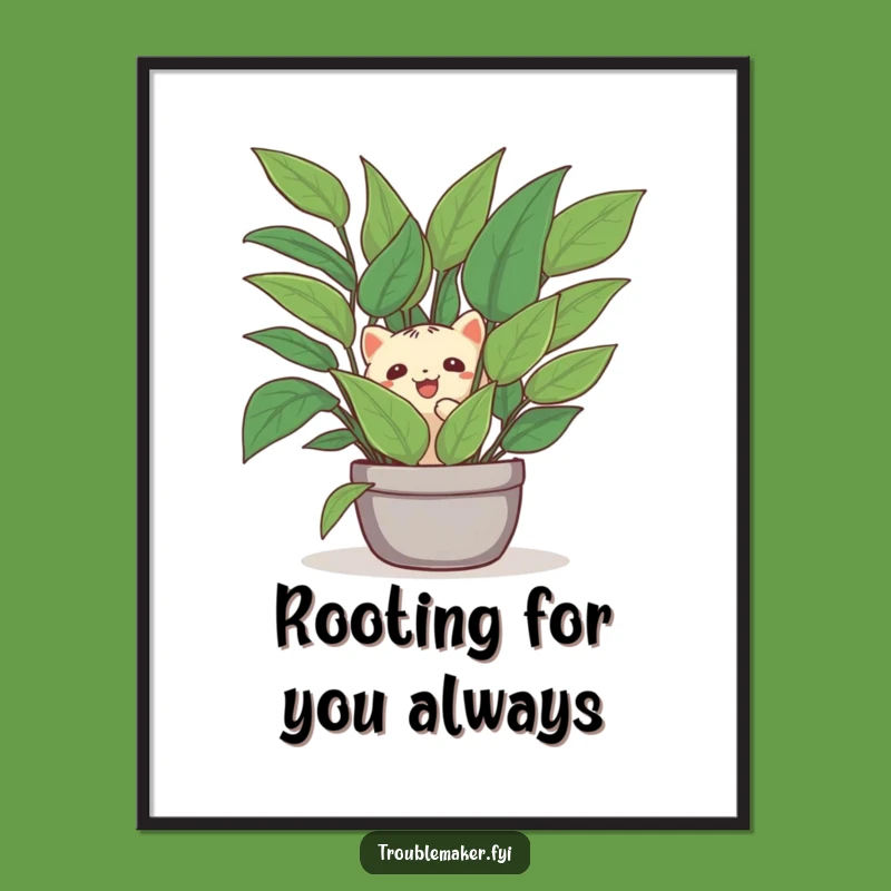 Free Printable Wall Art: Hiding Creature Plant, Hilarious Downloadable Decor Gift