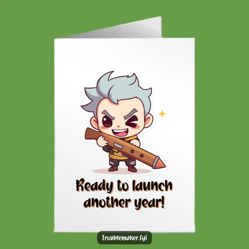 Free Printable Birthday Card: Mischievous Slingshot Fun, Humorous Downloadable Gift