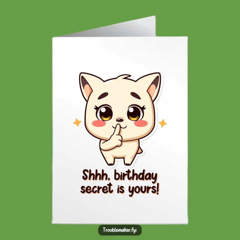 Free Printable Birthday Card: Shushing Troublemaker Downloadable Gift